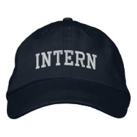 Intern Embroidered Baseball Hat / Cap - Navy