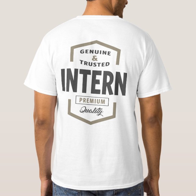 Intern Logo Gift Ideas. T-Shirt (Back)