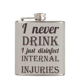 Internal Injuries Hip Flask