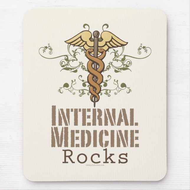 Internal Medicine Rocks Caduceus Mousepad (Front)