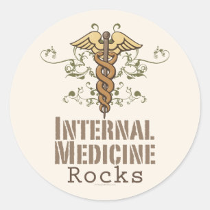Internal Medicine Rocks Caduceus Stickers