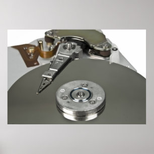 Internals of a hard disc drive poster