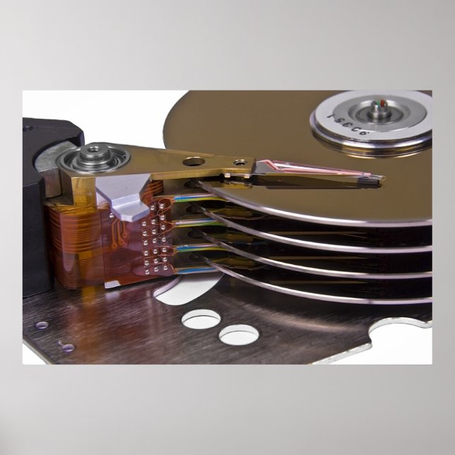 Internals of a hard disc drive poster (Front)