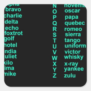 International Alphabet Square Sticker