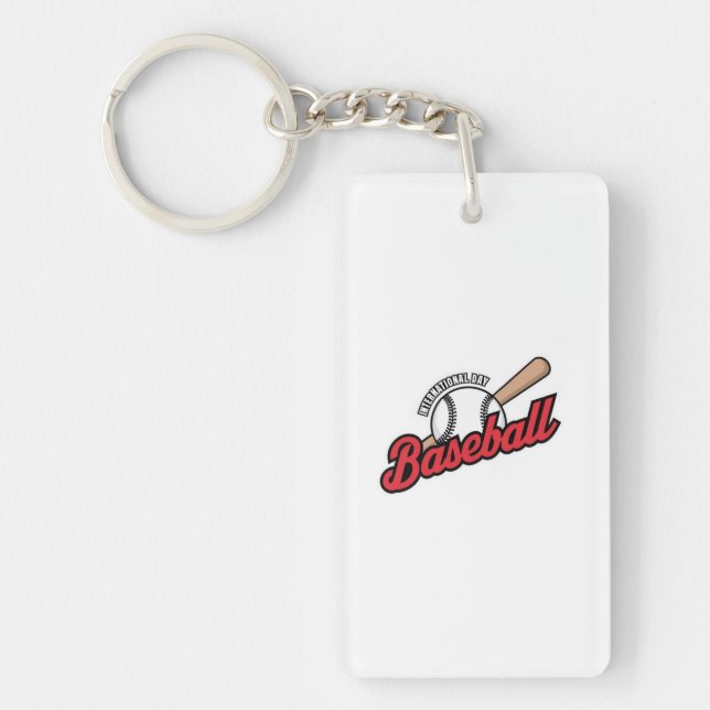 International Baseball Day Logo Key Ring (Front)