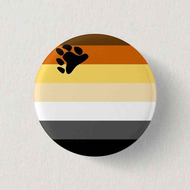 International Bear Brotherhood Pride Flag  3 Cm Round Badge (Front)