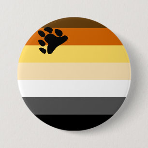 International Bear Brotherhood Pride Flag  7.5 Cm Round Badge