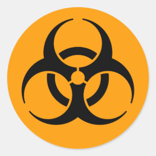 International biohazard symbol stickers
