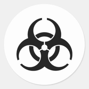 International Biohazard Warning Symbol Classic Round Sticker