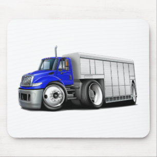 International Blue-White Delivery Truck Mouse Pad