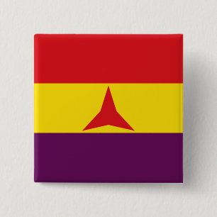 International Brigades Flag (Spanish Civil War) 15 Cm Square Badge