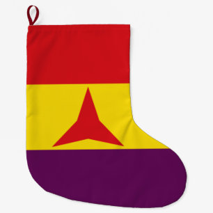 International Brigades Flag (Spanish Civil War) Large Christmas Stocking