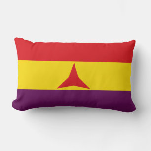 International Brigades Flag (Spanish Civil War) Lumbar Cushion