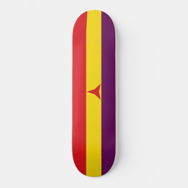 International Brigades Flag (Spanish Civil War) Skateboard (Front)