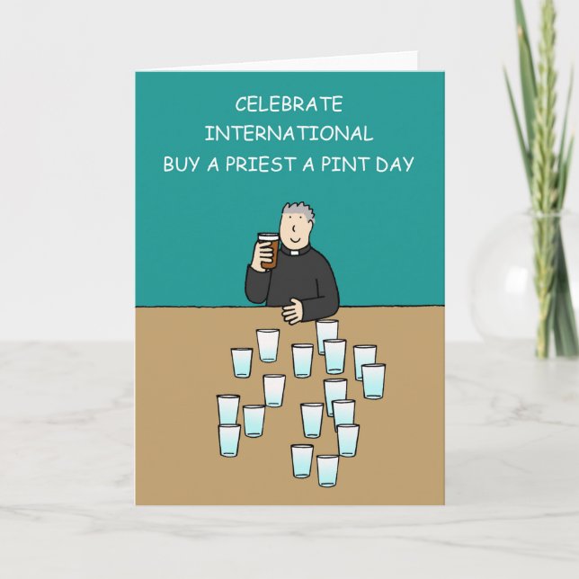 International Buy a Priest a Pint Day September 9 Card (Front)