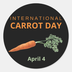 International Carrot Day April 4 Classic Round Sticker