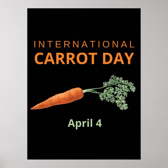 International Carrot Day April 4 Poster (Front)