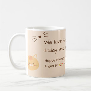 International Cat Day 2025 Banner – Cute Cat Love Coffee Mug