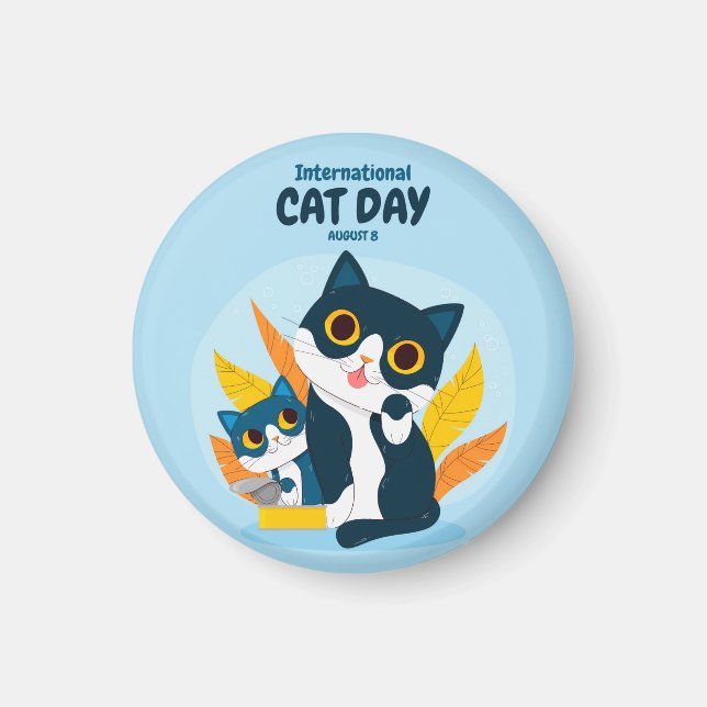 International Cat Day  Magnet (Front)