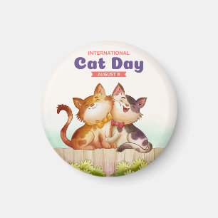 International Cat Day Magnet