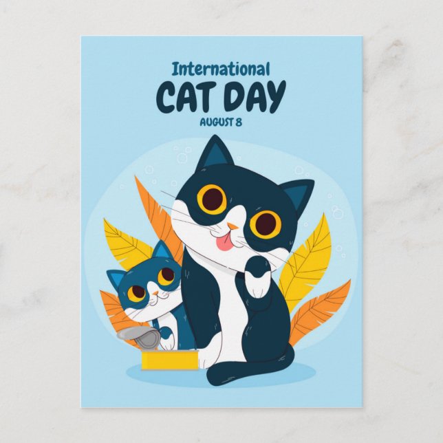 International Cat Day  Postcard (Front)
