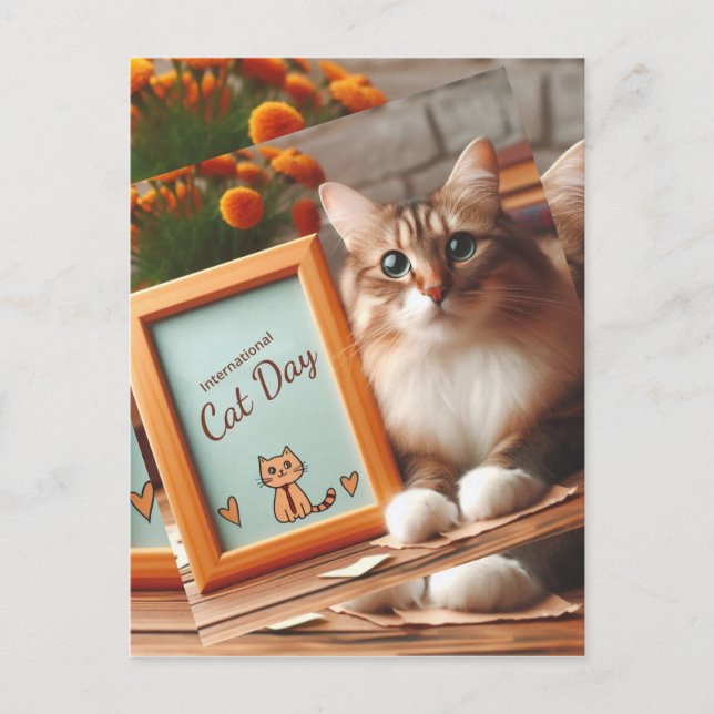 International Cat Day Postcard (Front)