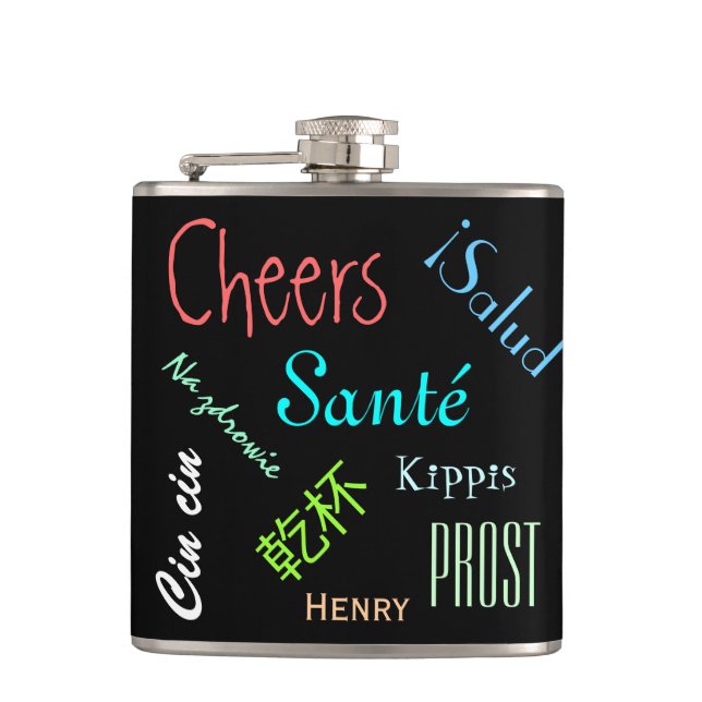 International Cheers Flask (Front)