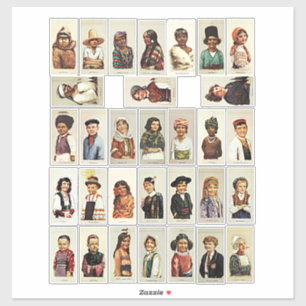 International Children world travel collage sheet