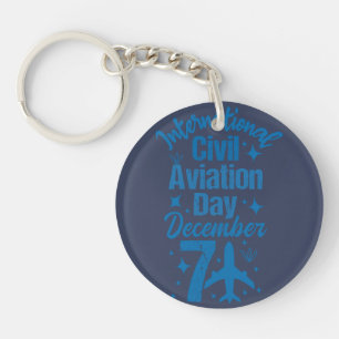 International Civil Aviation Day December 7 Key Ring