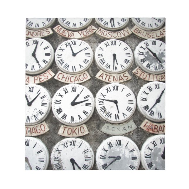 International Clocks Notepad (Front)
