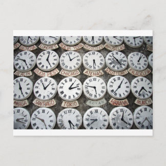 International Clocks Postcard