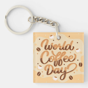International Coffee Day Key Ring