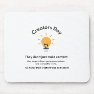International Creator Day   Celebrate Creativity & Mouse Pad