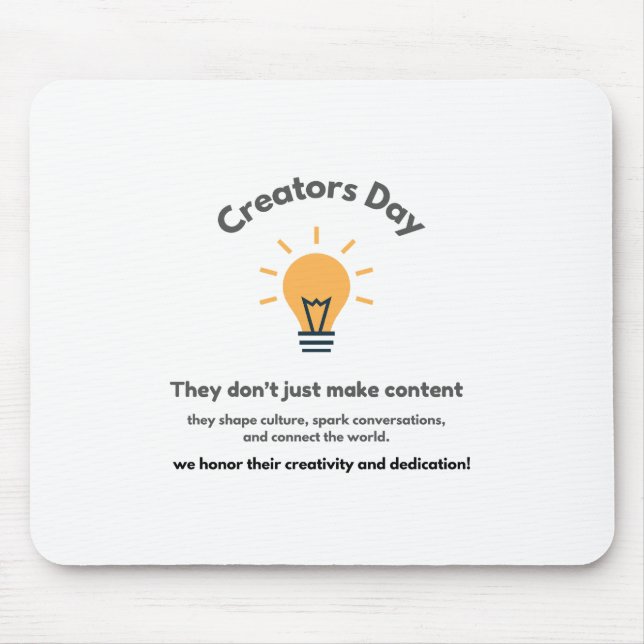 International Creator Day | Celebrate Creativity & Mouse Pad (Front)