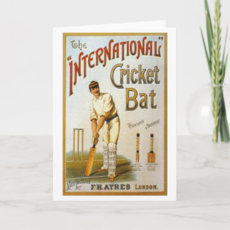 International Cricket Bat Card