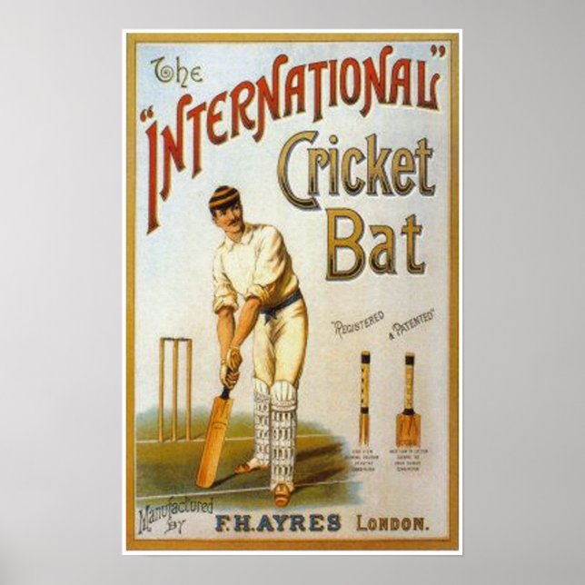 International Cricket Bat Poster (Front)