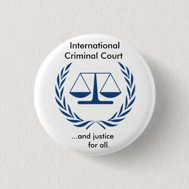 International Criminal Court Series 3 Cm Round Badge (Front)