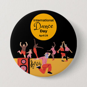 International Dance Day World Dance Day 7.5 Cm Round Badge