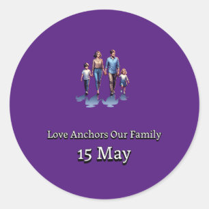 International Day of Families Classic Round Sticker