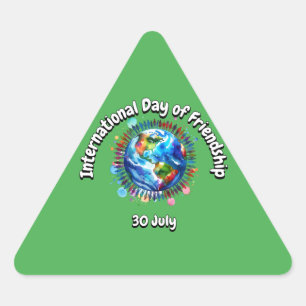 International Day of Friendship. Triangle Sticker