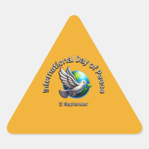 International Day of Peace. 21 September Triangle Sticker