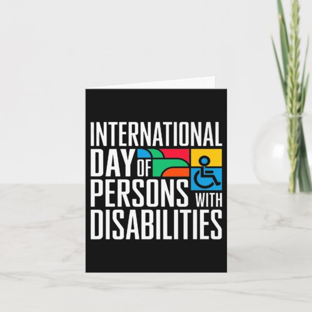 International Day Of Persons With Disabilities Pre Card (Front)