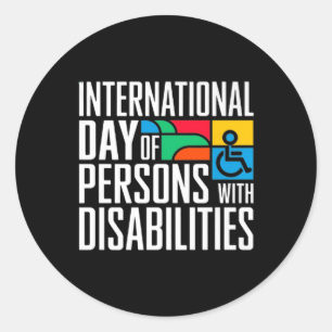 International Day Of Persons With Disabilities Pre Classic Round Sticker