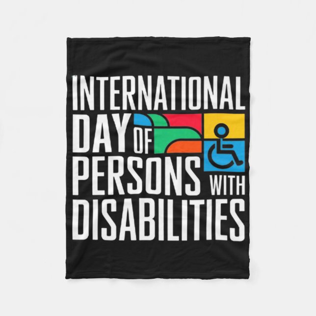 International Day Of Persons With Disabilities Pre Fleece Blanket (Front)
