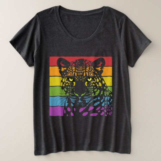 International Day of the Leopard Plus Size T-Shirt (Design Front)