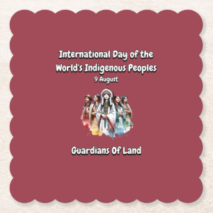 International Day of the World's Indigenous People Paper Coaster
