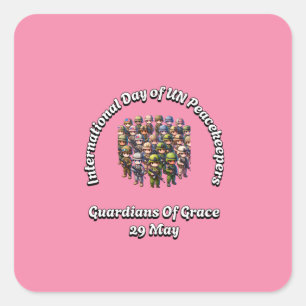 International Day of UN Peacekeepers: 29 May Square Sticker