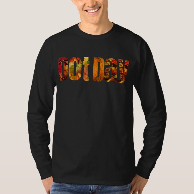 International Dot Day Foliage Pattern T-Shirt (Front)