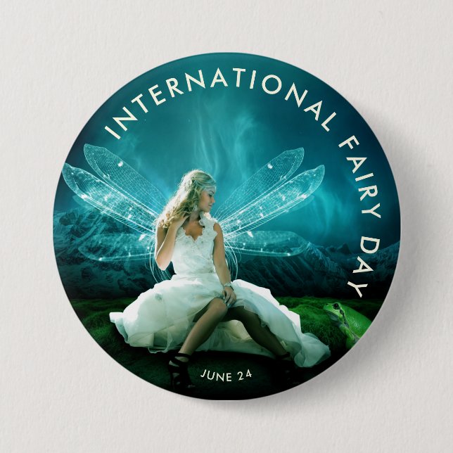 International Fairy Day 7.5 Cm Round Badge (Front)