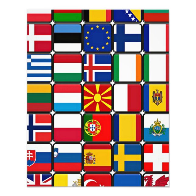 International Flag Collection Photo Print (Front)